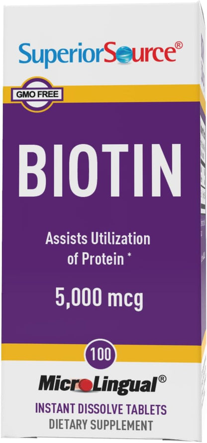 Suplemento diario biotina para uñas y cabello saludables