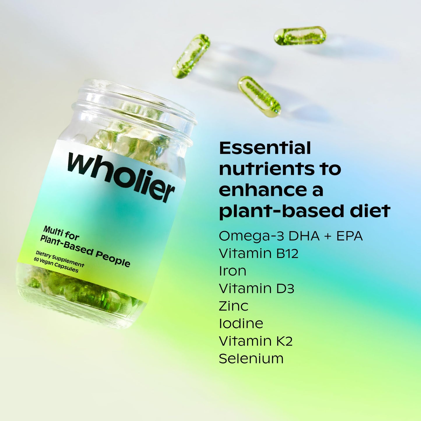 suplemento dietético para dieta vegana wholier