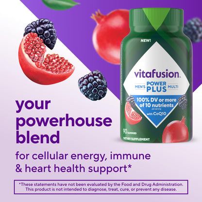Suplemento dietético Vitafusion Power Plus para hombres con CoQ10