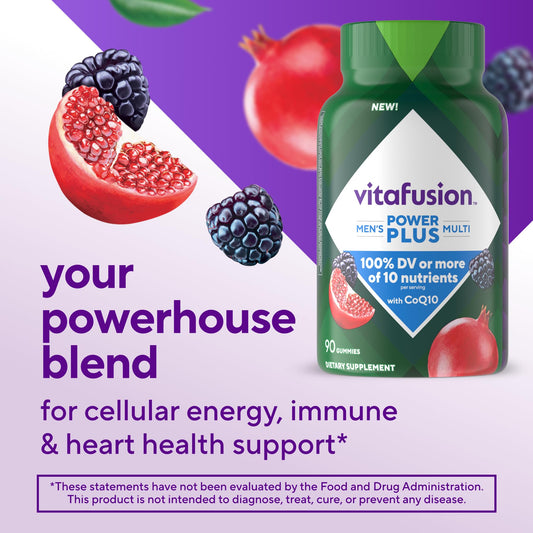 Suplemento dietético Vitafusion Power Plus para hombres con CoQ10