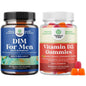 Paquete suplemento dim hombres y gomitas vitamina d3