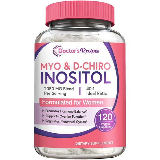 Suplemento Doctor's Recipes Inositol 40:1 120 cápsulas veganas