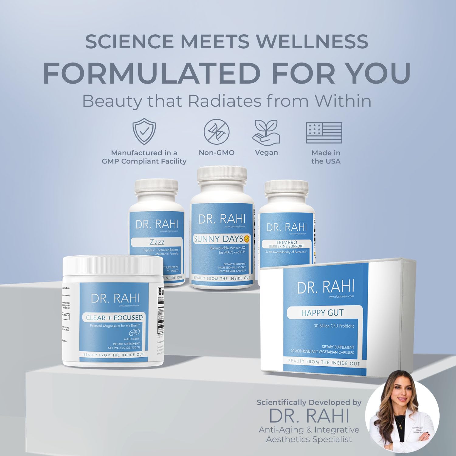 Suplemento Dr. Rahi vitaminas d3 k2 caja e instrucciones