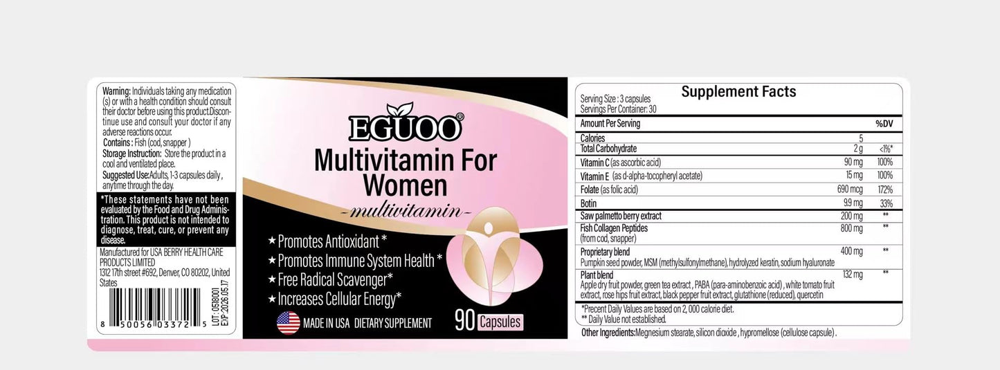Suplemento EGUOO multivitaminas para mujeres