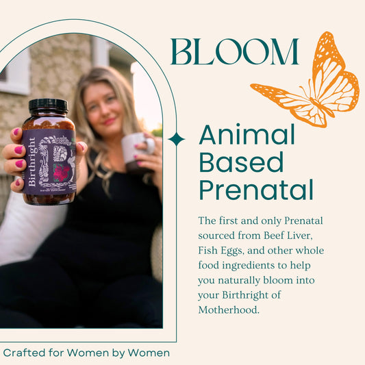 Suplemento de embarazo Birthright con colina y DHA para salud fetal