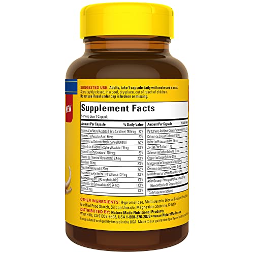 Suplemento energético multivitamínico Nature Made