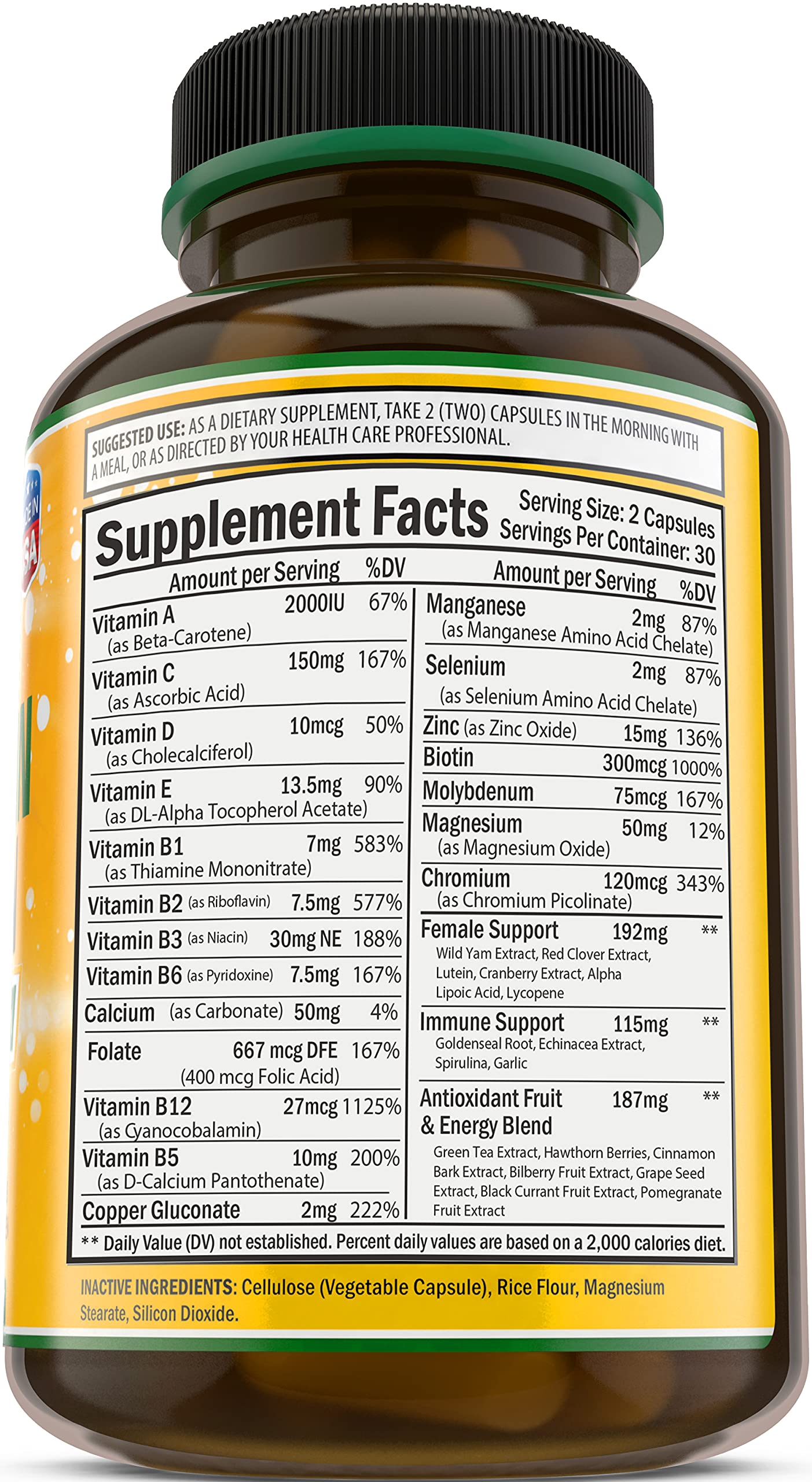 Suplemento para energía y claridad mental Bradeson Naturals