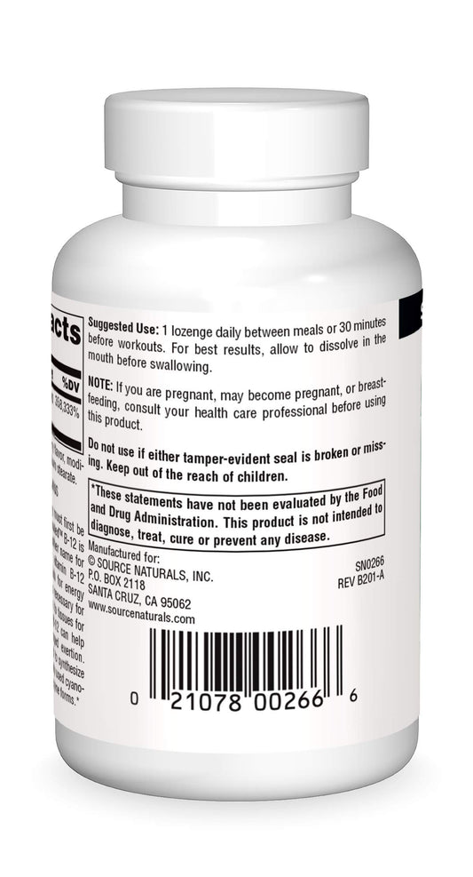 Suplemento energía rápida vitamina B-12 Source Naturals