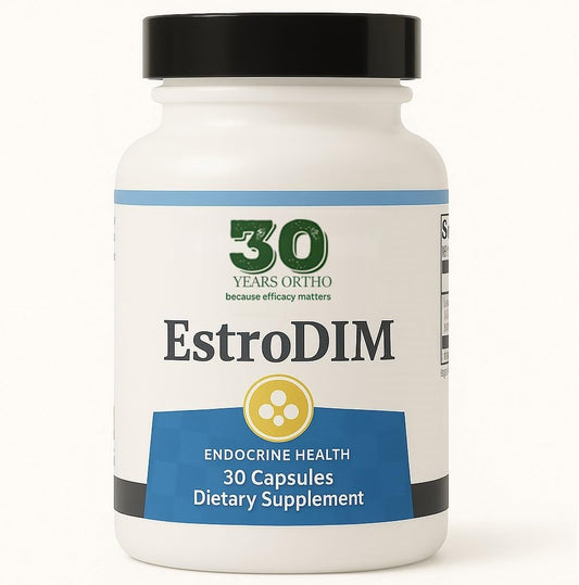 Caja del suplemento Estro-DIM Orthomolecular 30 cápsulas