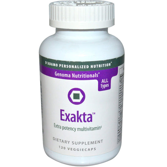 Botella de suplemento alimenticio Exakta 120 cápsulas