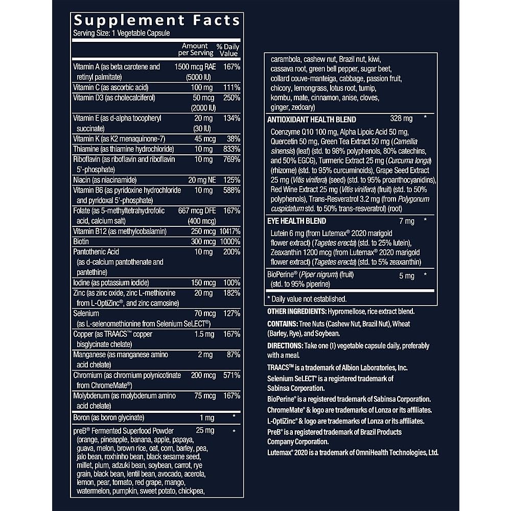 Suplemento facturación Vthrive multivitamínico