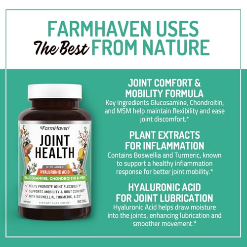 Suplemento FarmHaven glucosamina condroitina y vitamina D3