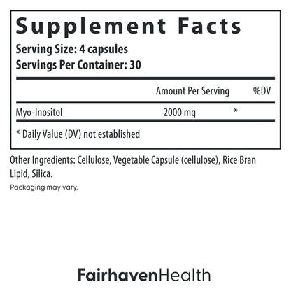 Suplemento fertilidad Fairhaven Health mio-inositol