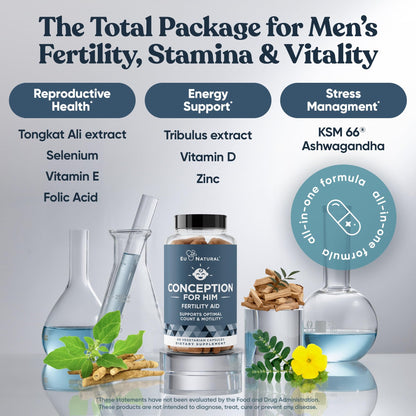 Suplemento para fertilidad masculina Conception For Him en cápsulas blandas