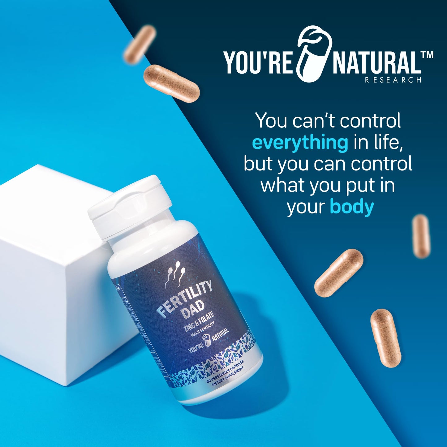 Suplemento Fertility Dad YOU'RE NATURAL para mejor fertilidad masculina