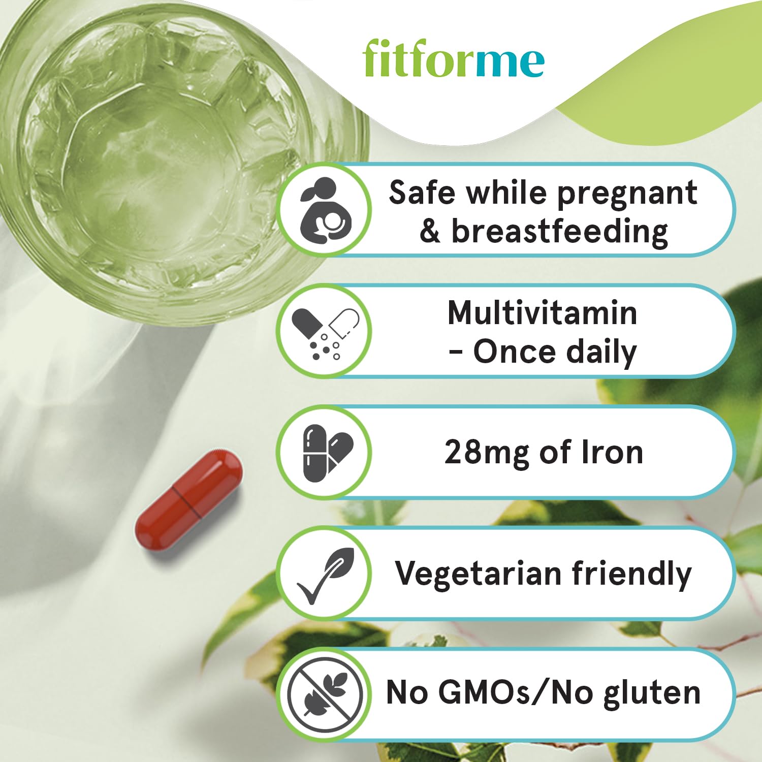 Suplemento FitForMe seguro para embarazadas