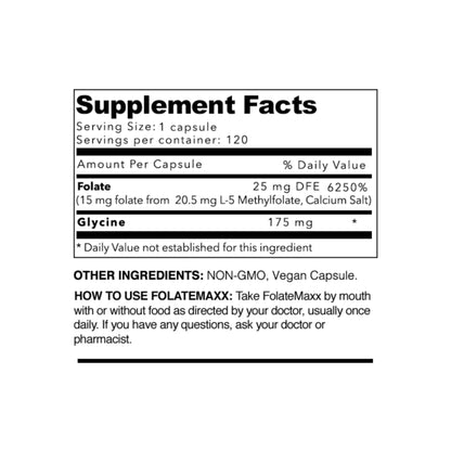 Suplemento folato sin gluten FOLATE MAXX 120 cápsulas