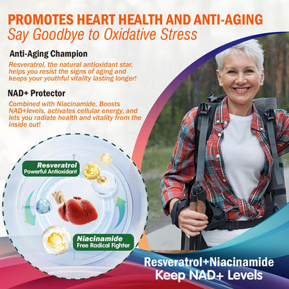 Suplemento Geeoasis antioxidante con niacinamida y resveratrol