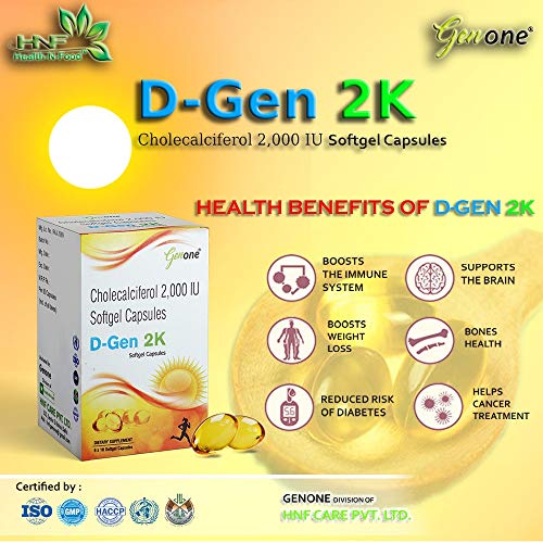 Suplemento genone dgen 2k vitamin d3 para bienestar óseo e inmunológico