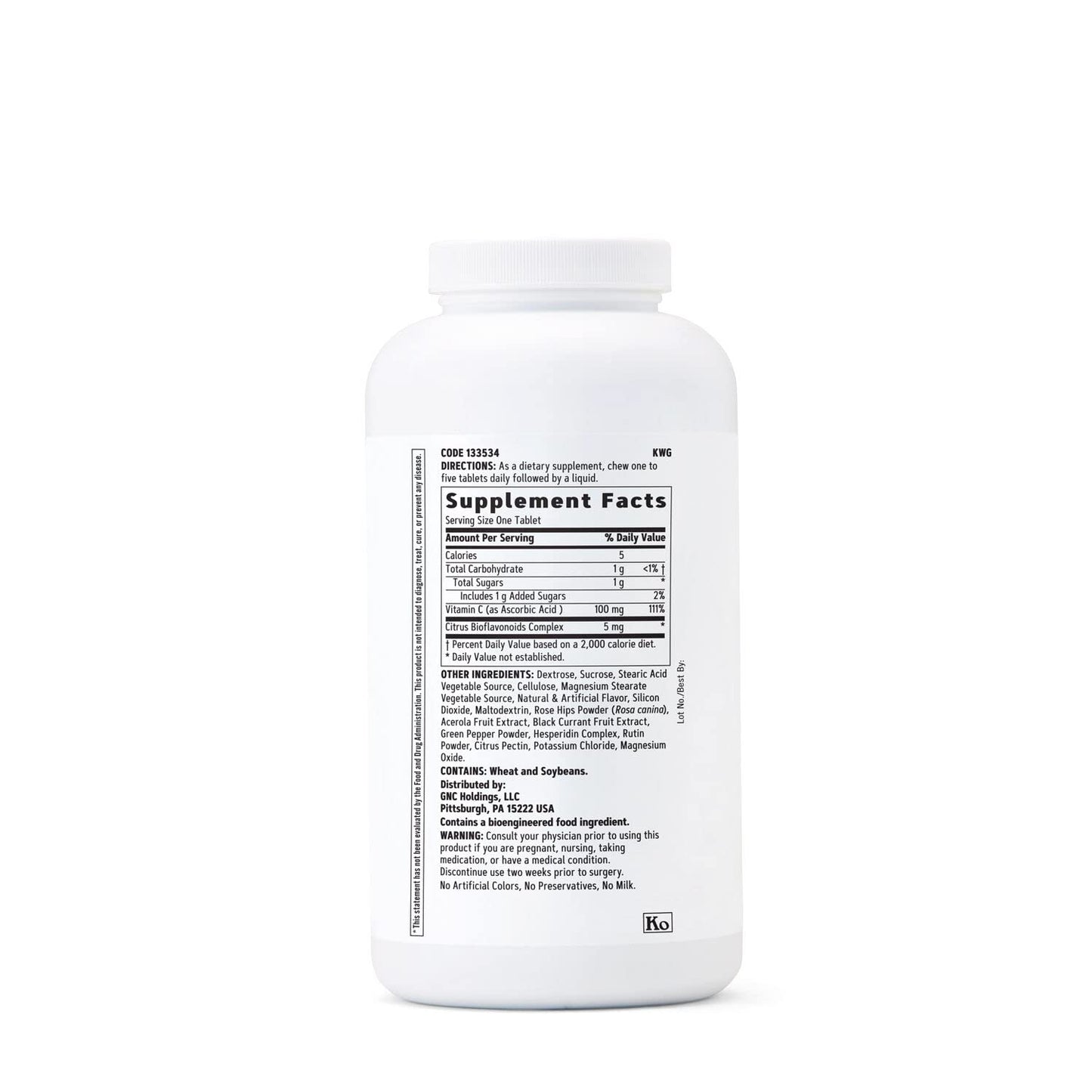 suplemento gnc vitamina c 360 porciones gomas masticables