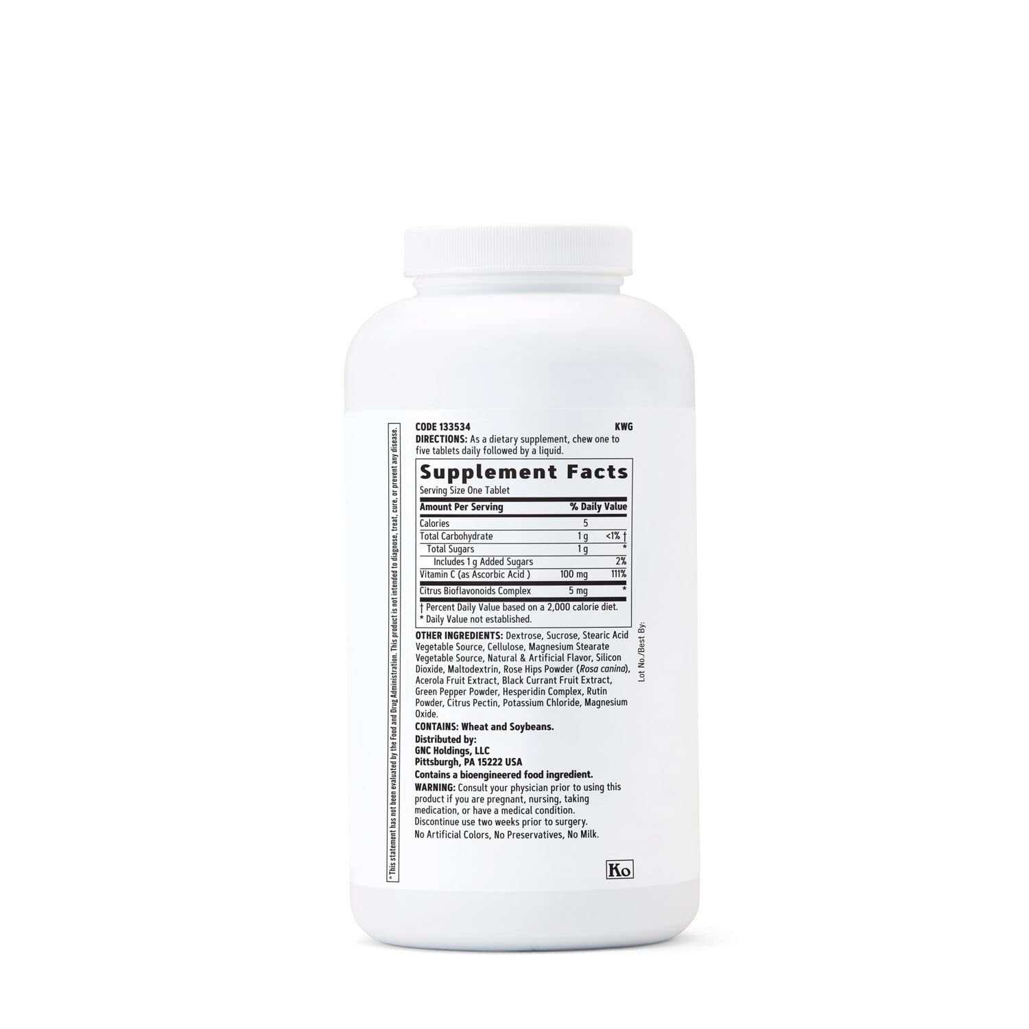suplemento gnc vitamina c 360 porciones gomas masticables