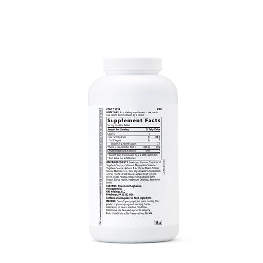 suplemento gnc vitamina c 360 porciones gomas masticables