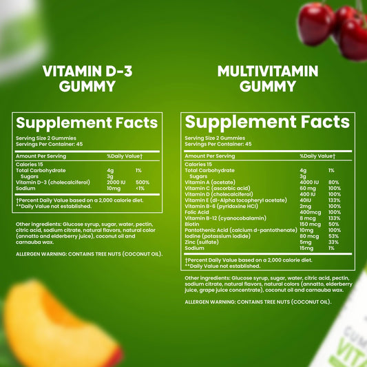 Suplemento de gomas multivitamínicas para digestión post-cirugía