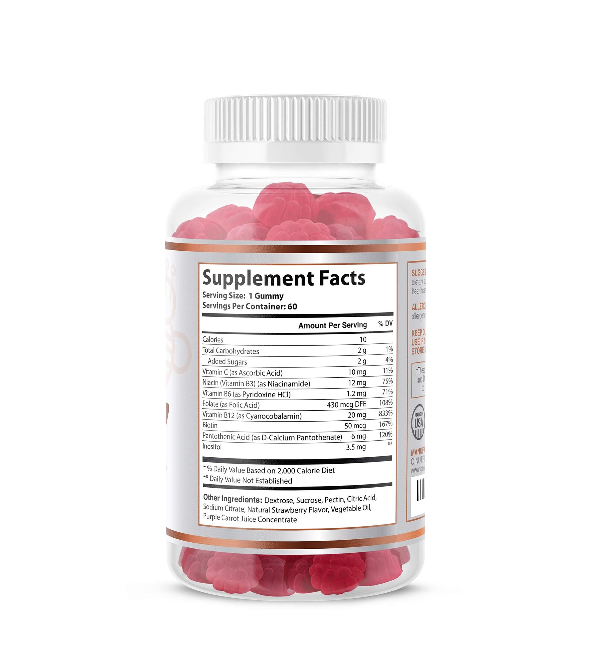 suplemento Gominolas complejo B vitaminas vegano