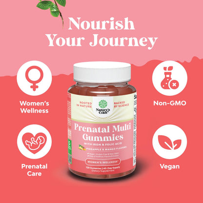 Suplemento en gominolas para embarazo Natures Craft hierro y folato