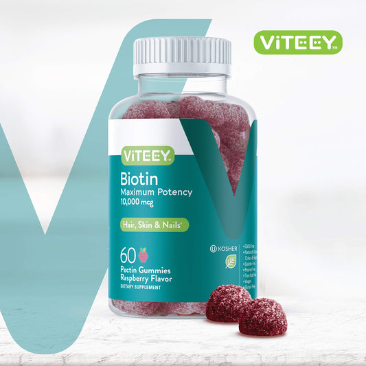 Suplemento gomitas biotina veganas sabor frambuesa 60 unidades