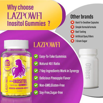 Suplemento gomitas Lazpowfi ciclo menstrual y balance hormonal