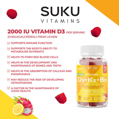 Suplemento gomitas veganas SUKU vitaminas esenciales