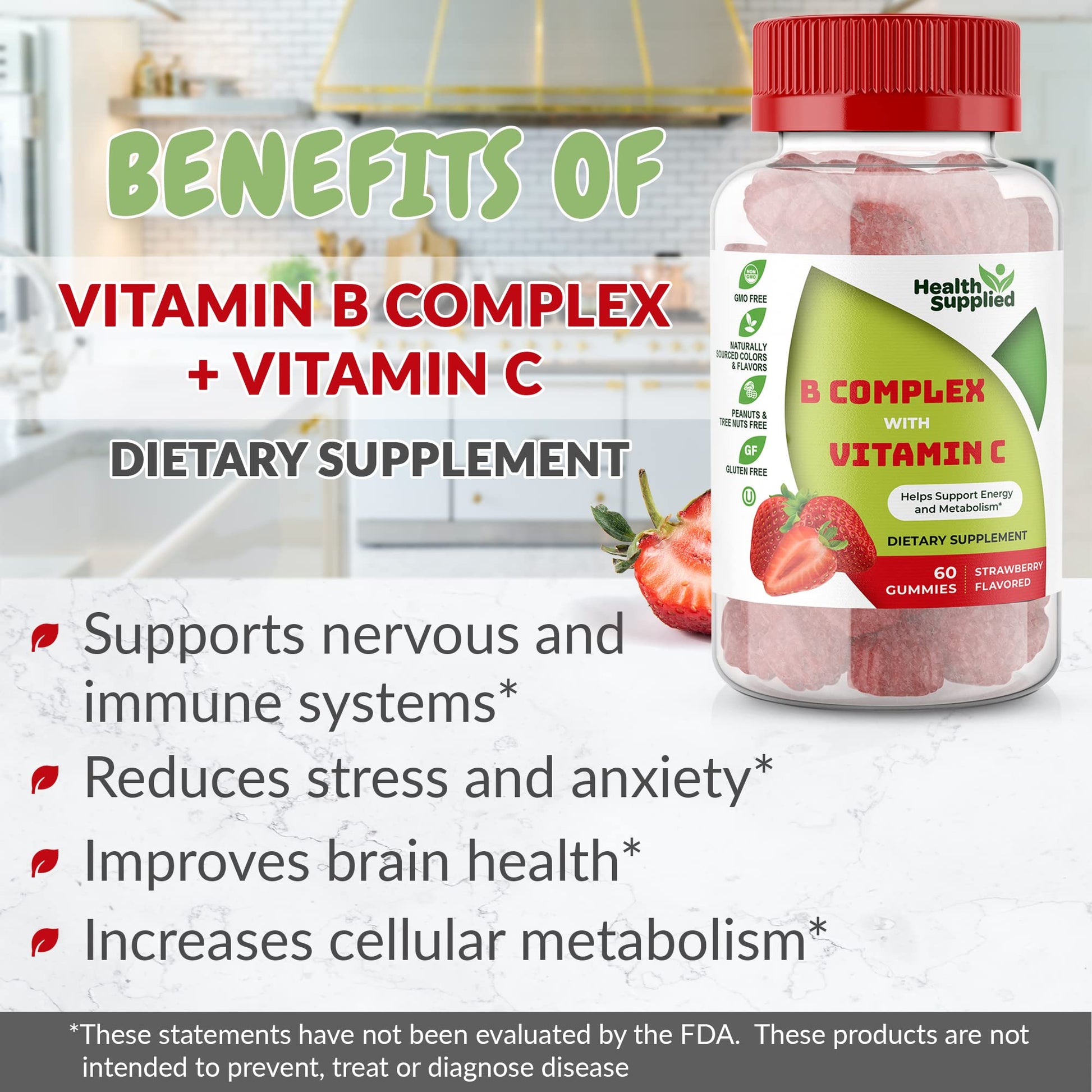 Suplemento de gomitas de vitamina B con beneficios