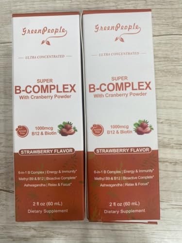 Suplemento gotas complejo B vegano GREENPEOPLE sabor fresa
