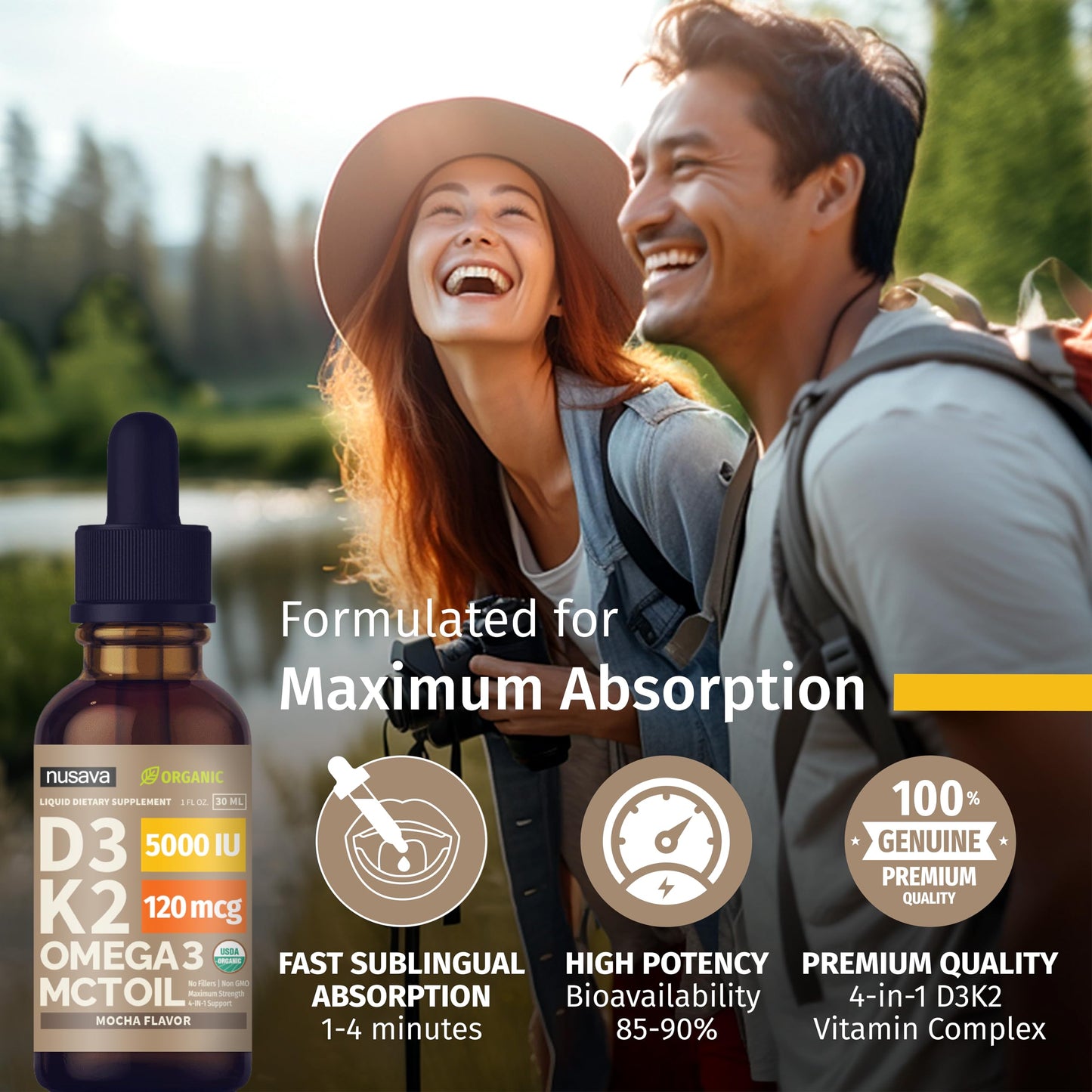 Suplemento gotas d3 k2 mocha 2 pack orgánico