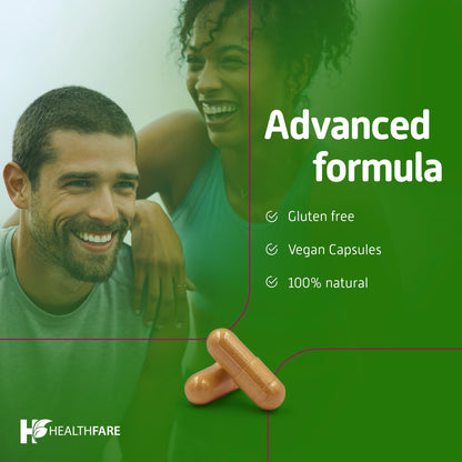 Suplemento Healthfare vitamina B1 200 cápsulas naturales