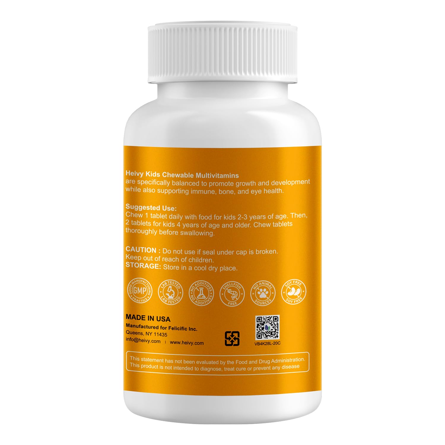Suplemento Heivy de multivitaminas para la salud de niños