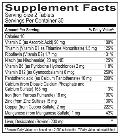 Suplemento hematológico Globulo Rojo con vitaminas B