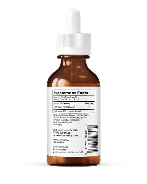 Suplemento Herbal Goodness con papaya y spirulina para piel saludable