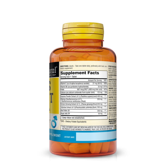Suplemento herbal Mason Natural apoyo energía y stamina hombre