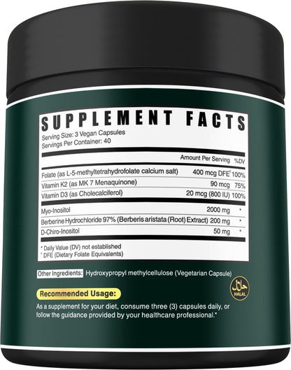 Suplemento Herbpy inositol para ciclos regulares femeninos