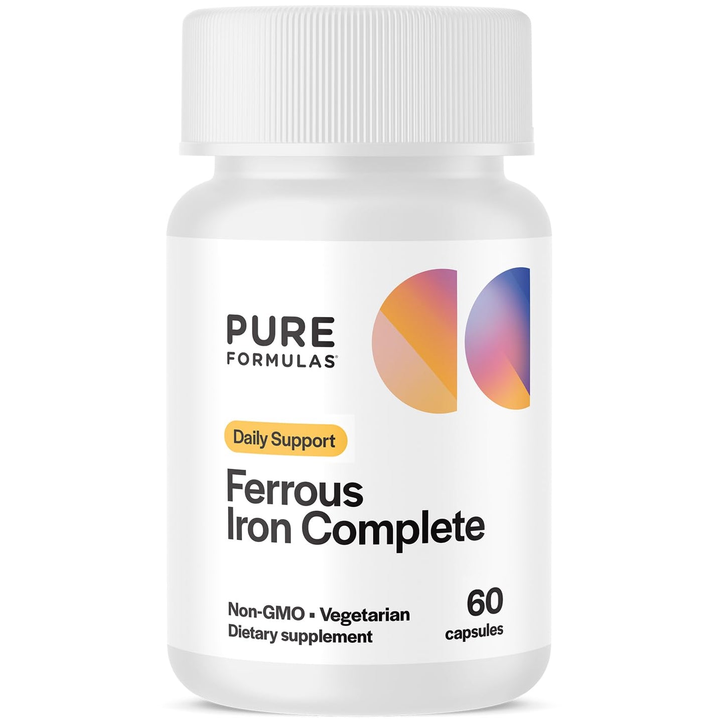 Suplemento de hierro Pure Formulas botella