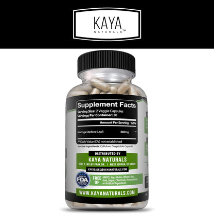 suplemento hoja de moringa etiqueta ingredientes efectos