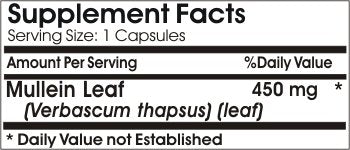 Suplemento hoja gordolobo puro natural 450mg cápsulas