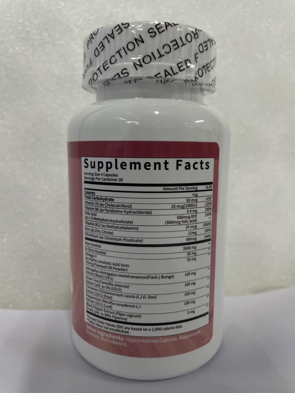 Suplemento hormonal Mulittea Myo-Inositol y D-Chiro Inositol