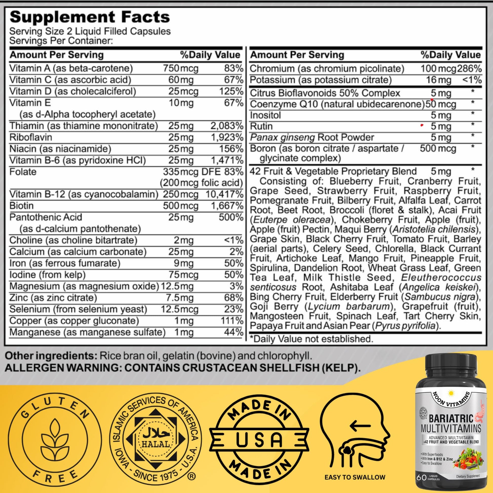 Suplemento con ingredientes naturales y vitaminas