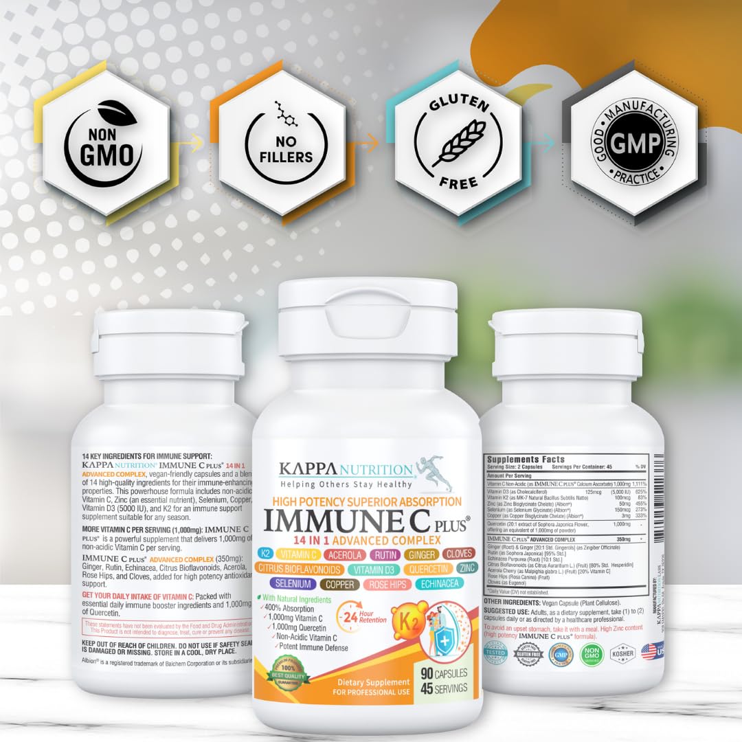 Suplemento inmunológico avanzado Kappa Nutrition Immune C Plus