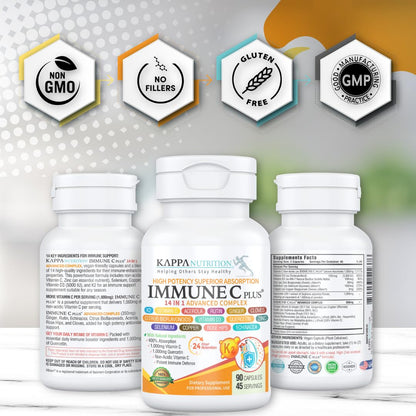 Suplemento inmunológico avanzado Kappa Nutrition Immune C Plus