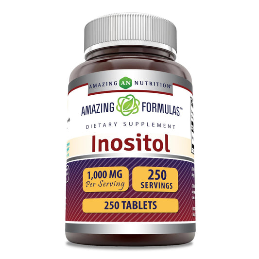 Botella de suplemento de inositol Amazing Formulas 1000 mg