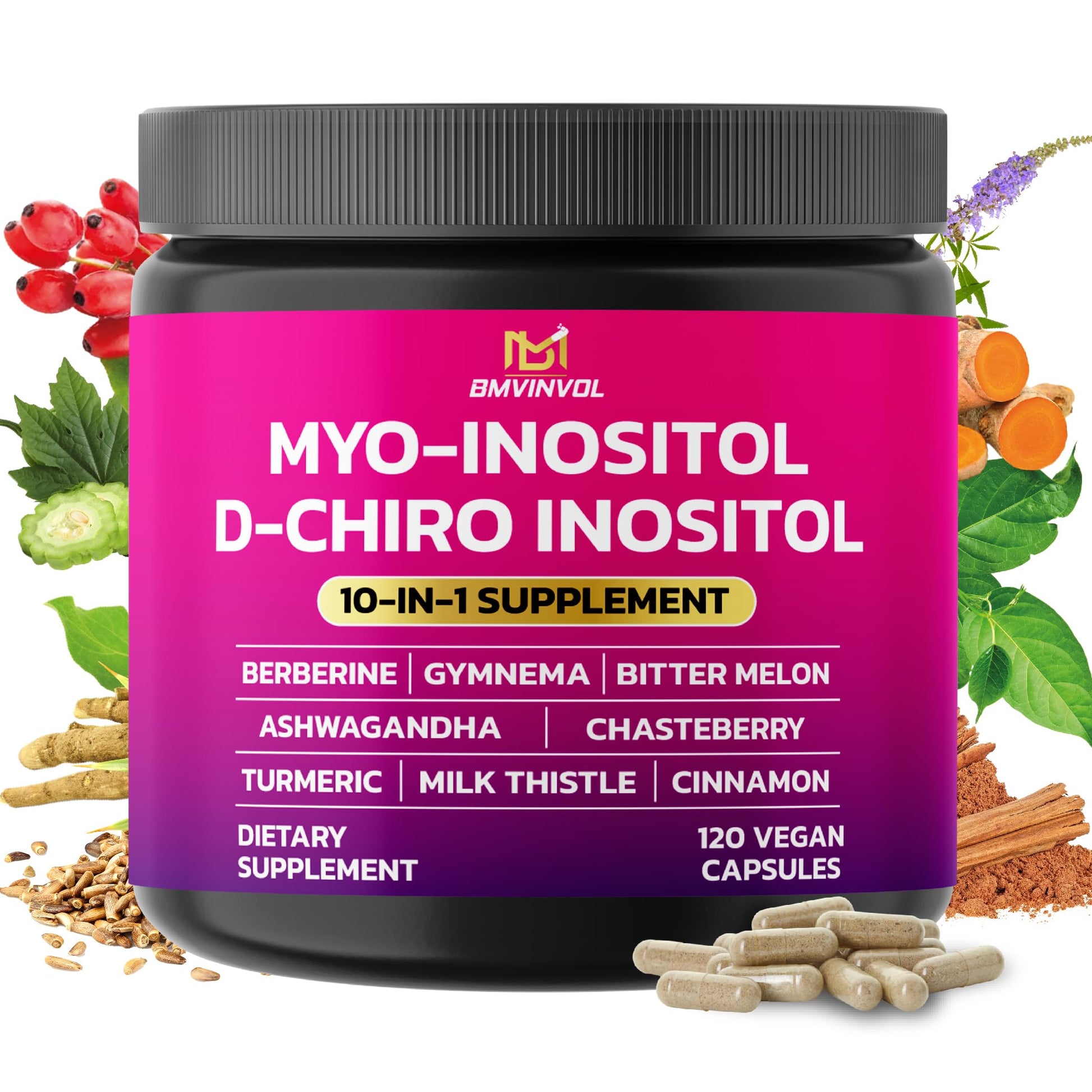 Suplemento inositol BMVINVOL cápsulas 40:1